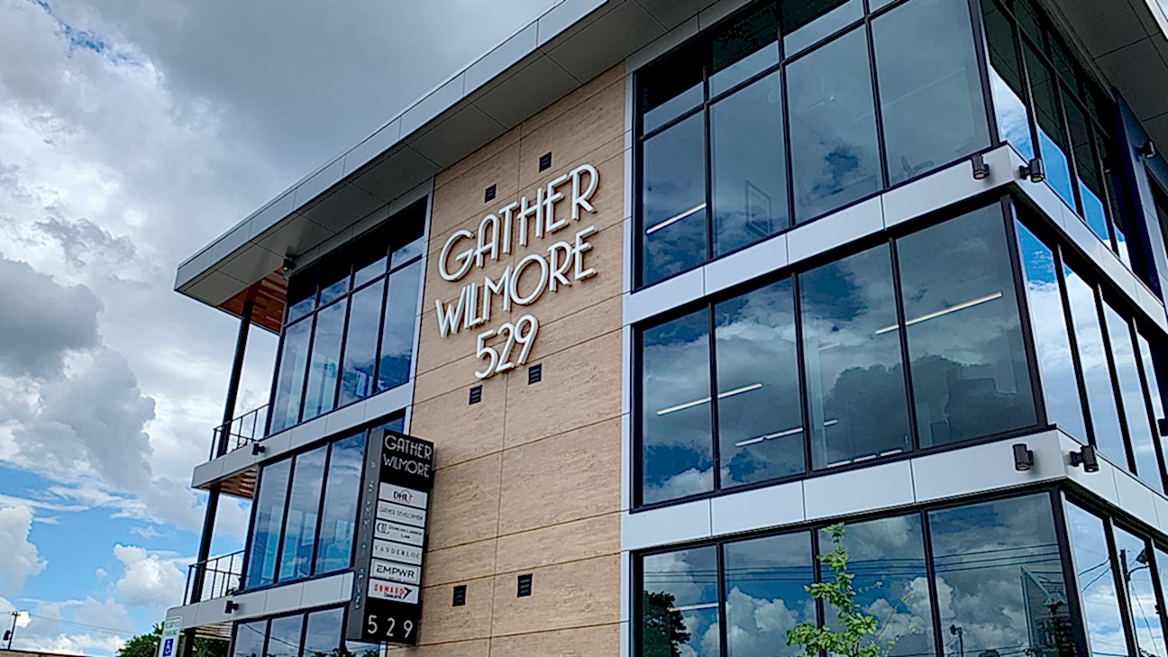 Gather Willmore Exterior Building Signage