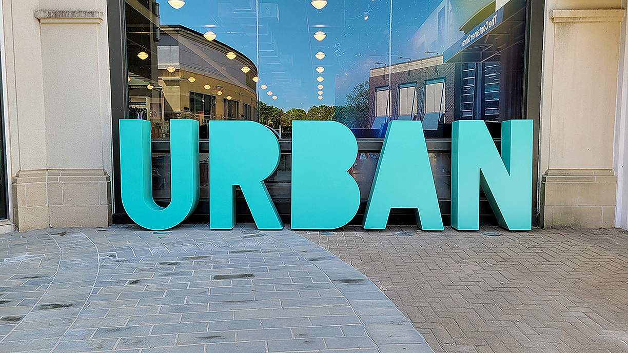 Urban Outfitters Non-illuminated Fabricated Self Standing Exterior Letters